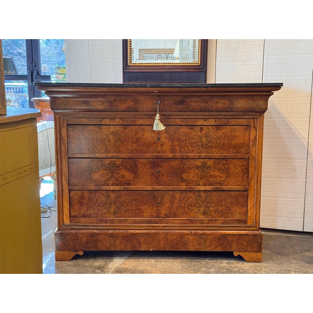 19th Century 19th Century Marble Top Louis Philippe Chest For Sale - Image 5 of 14