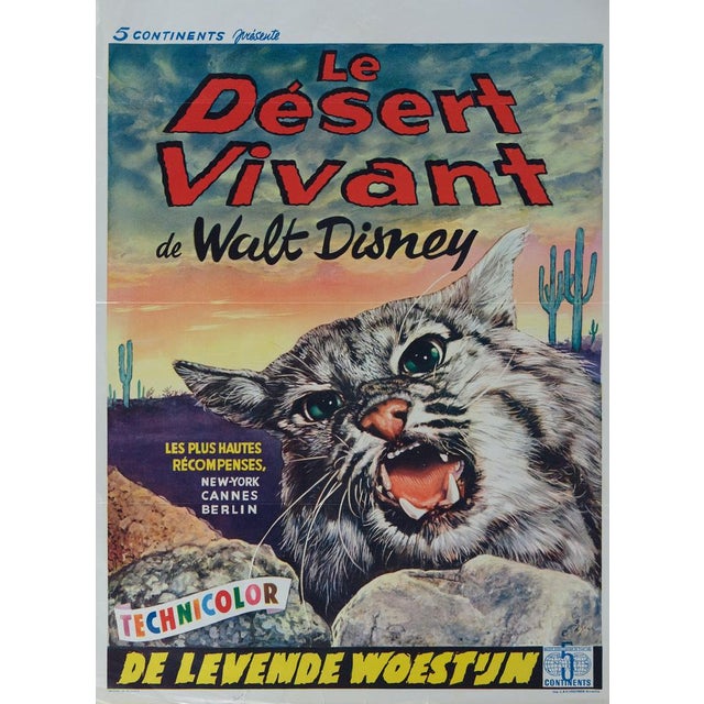 Walt Disney The Living Desert, 1954 Original color poster On vellum, 35 x 54 cm (approx. 14 x 21 inches) Printed by L.H....