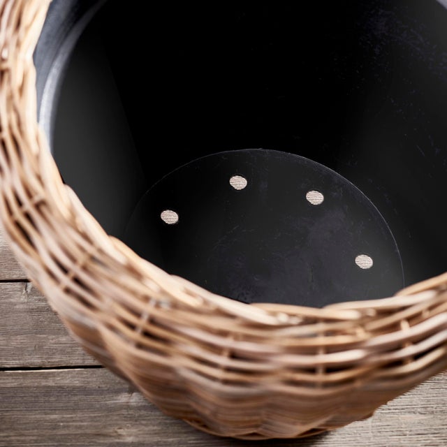 Traditional Woven Dry Basket Planter 26.75" For Sale - Image 3 of 3