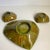 1960s Mid Century 1960s Centerpiece Bowl and Candle Holders Avocado Glaze Ceramic Set of 3 For Sale - Image 5 of 10