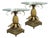 Pair of Mid-Century Italian Hollywood Regency Brass Pineapple Side Tables. For Sale