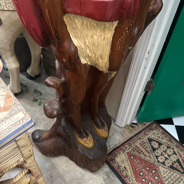 Wood 1970s Wooden Native American Vintage Cigar Sculpture For Sale - Image 7 of 7
