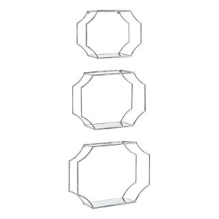 Hudson Mirrored Wall Shelves, Set Of 3 For Sale