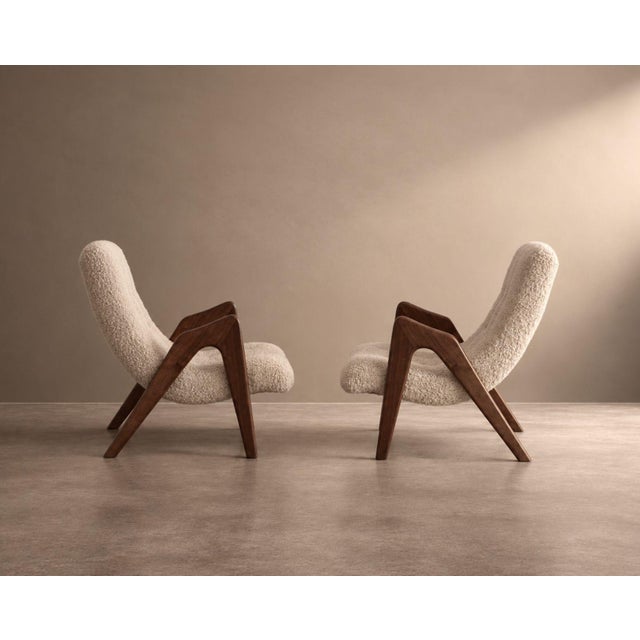 Scoop Lounge Chairs by Adrian Pearsall, Model Cw 705, C. 1950s For Sale - Image 4 of 9