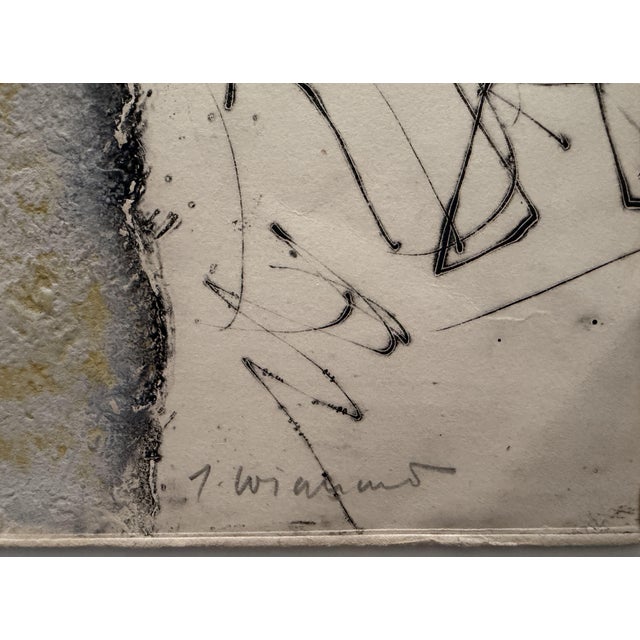 James Coignard, L'Homme Volant (The Flying Man), Hand-Painted Carborundum Etching, 1975 For Sale - Image 7 of 9