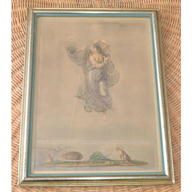 Borghese Borghese 1890 Steel Engraving Greco Roman Scene Bernard Picture Co. New York Holding Bird. For Sale - Image 4 of 13