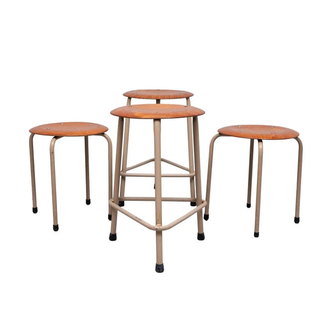 Industrial Working Stools from Marko, 1960s, Set of 4 For Sale - Image 8 of 10
