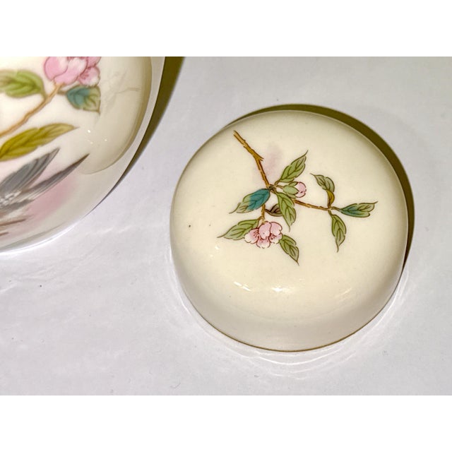 Metal Vintage Floral Ginger Jar For Sale - Image 7 of 8