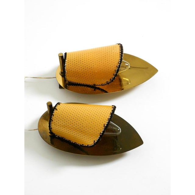 Mid-Century Modern Brass Wall Lamps, 1950s, Set of 2 For Sale - Image 14 of 18