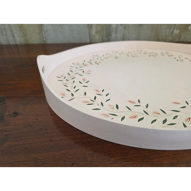 1980s Artisans De Provence France Hand-Painted 19" Dresser Tray For Sale - Image 5 of 8