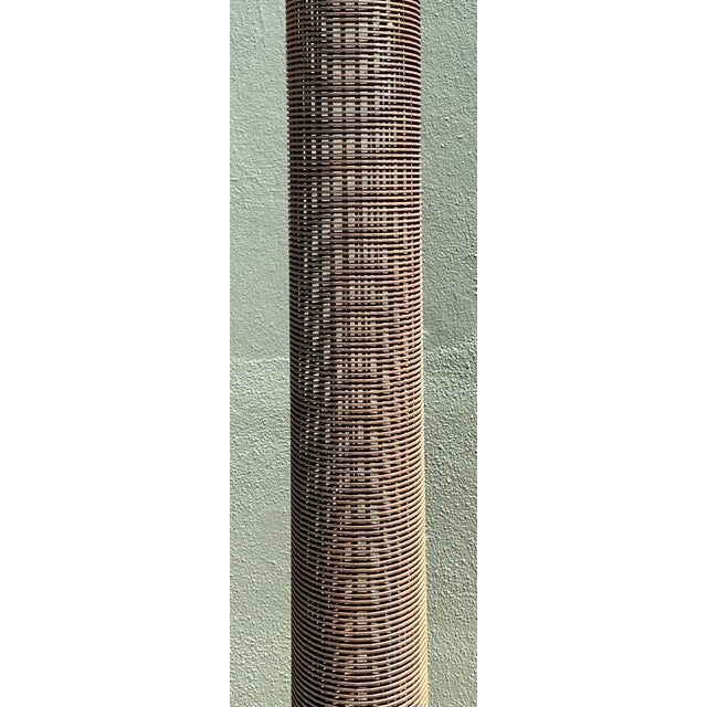 Vintage Monumental Woven Metal Floor Lamp For Sale - Image 9 of 12