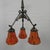 Art Deco Pendant Lamp with 3 Orange Glass Shades, 1930s For Sale - Image 14 of 18