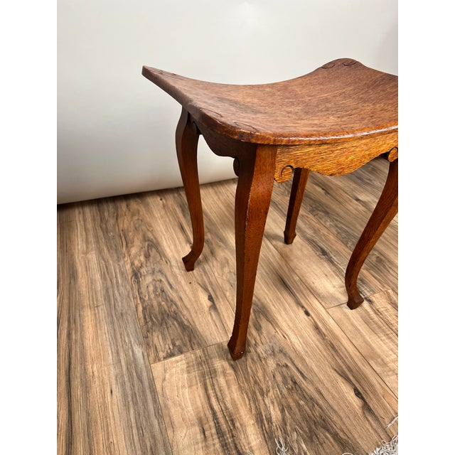 1900 - 1909 Antique Arts and Crafts Saddle Shaped Footstool C. 1900 For Sale - Image 5 of 7