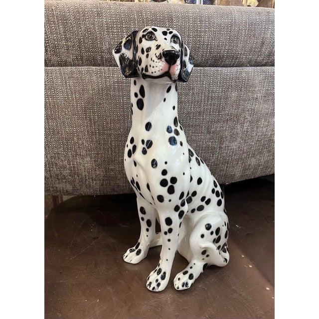 Mid 20th Century Mid 20th Century Italian Dalmatian Ceramic Dog For Sale - Image 5 of 6