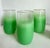 Blendo Vintage Green Blendo Frosted Glass Tumblers With Gold Rims - Set of 5 For Sale - Image 4 of 9