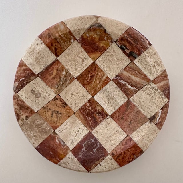 Checkerboard Stone Trinket Bowl For Sale - Image 4 of 6