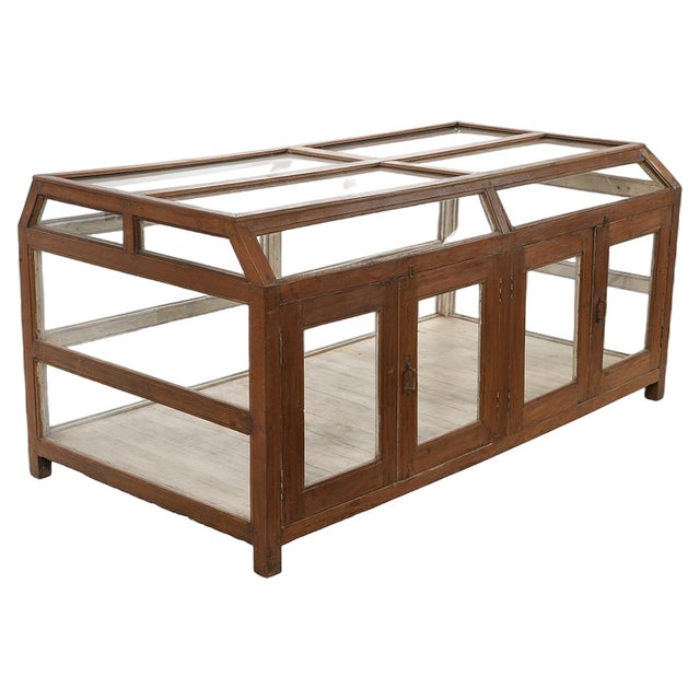Vintage Teak Display Case For Sale