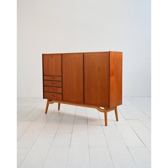 Danish Highboard in Teak and Mahogany, 1950s For Sale - Image 3 of 14