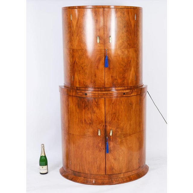 Antique Art Deco Burr Walnut Cocktail Cabinet from Hille, 1920s For Sale - Image 17 of 18