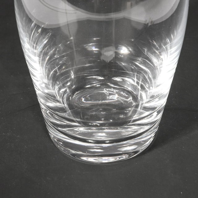 Mid-Century Clear Glass Decanter Signed Eugene Von Boch for Villeroy & Boch For Sale - Image 9 of 10