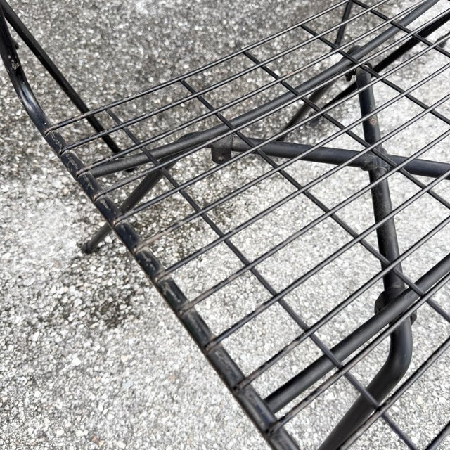 Metal Mid-Century Modern Black Wire Side Chairs Designed by John Keal for Pacific Iron - Set of 4 For Sale - Image 7 of 11