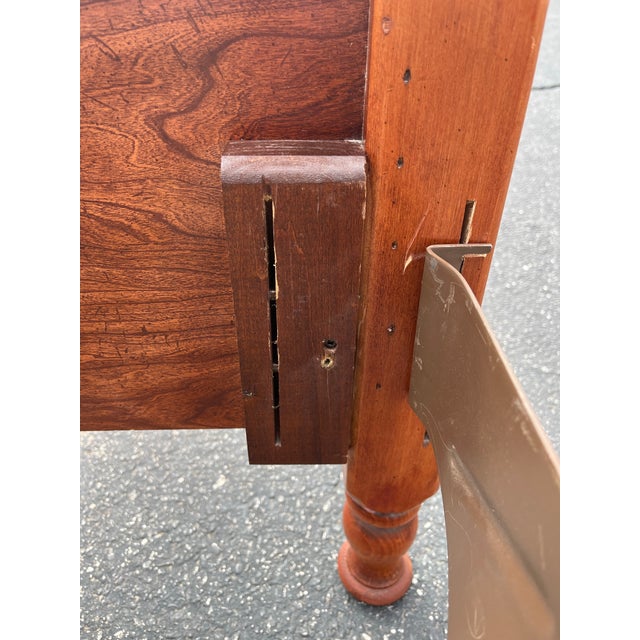 Queen SIze Broyhill Cherry Four Poster Bed Frame For Sale - Image 11 of 12