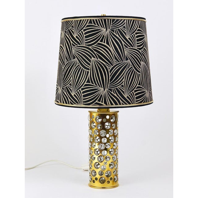 Mid-Century Brass Tube Bubble Glass Table Lamp from Rupert Nikoll, Austria, 1950s For Sale - Image 11 of 18