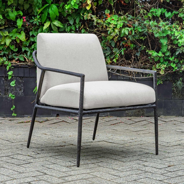 This Simple But Timeless Outdoor Lounge Chair Is Made Of Cast Aluminum With Heavy Texturing In A Java Finish. The Plush...