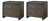 Mocha Oak Veneer Nightstands, Set of 2 For Sale