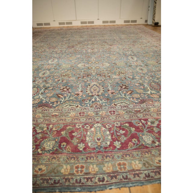 Vintage Distressed Tabriz Carpet - 10'10" X 14'2" For Sale - Image 9 of 15