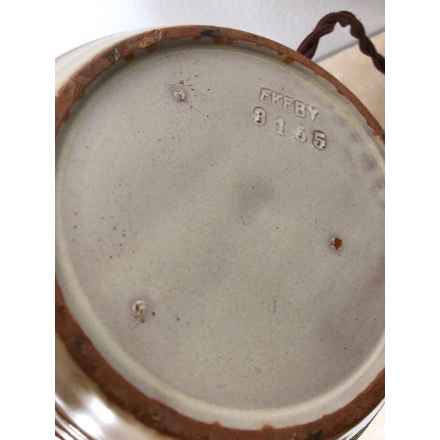 Brown Art Deco Table Lamp by Anna-Maria Thomson for Upsala Ekeby, 1930s For Sale - Image 8 of 11