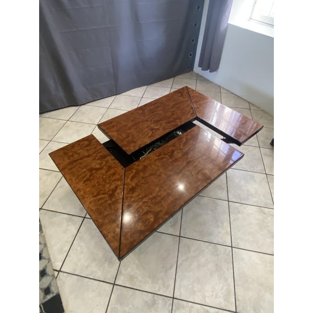 Vintage Elm Burl Coffee Table by Paul Michel for Roche Bobois, 1980s For Sale - Image 4 of 18