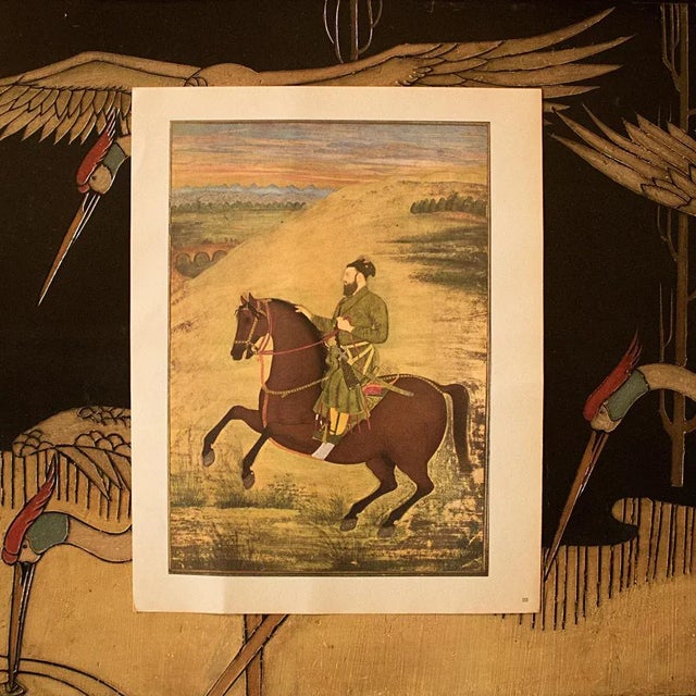 1950 Said Khan by Bitchitr Rai , Gold-Leafed Parisian Offset Lithograph For Sale - Image 9 of 13