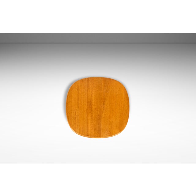 Mid-Century Danish Modern Petite Pedestal Coffee Table in White Oak by Dyrlund, Denmark, C. 1960s For Sale - Image 13 of 18