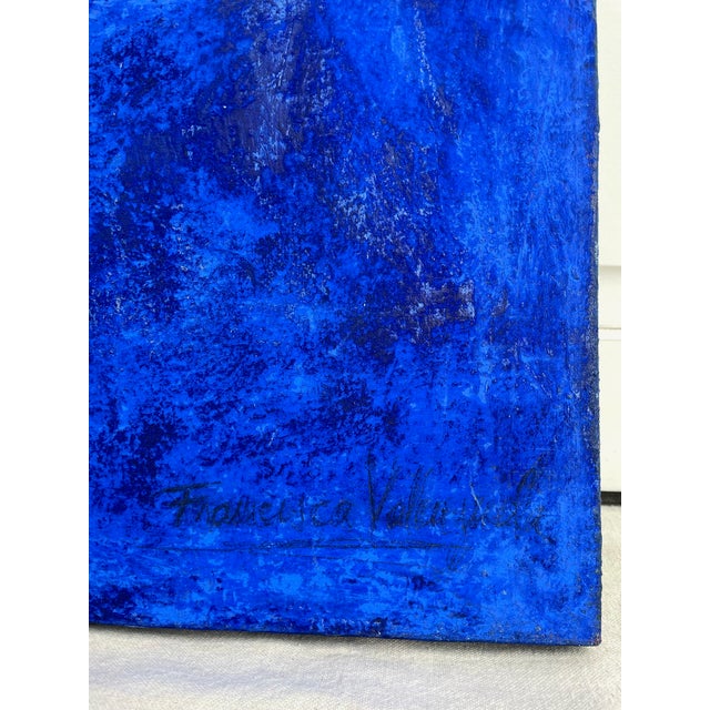 Late 20th C. Original Signed Argentine Figurative Mixed Media Painting "Oceano" – Francisca Valenzuela For Sale - Image 9 of 12