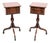 Antique Georgian Leather Top Side Tables, 1930, Set of 2 For Sale