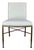Revelation Modern Chippendale Antique Brass and Leather Side Chair For Sale