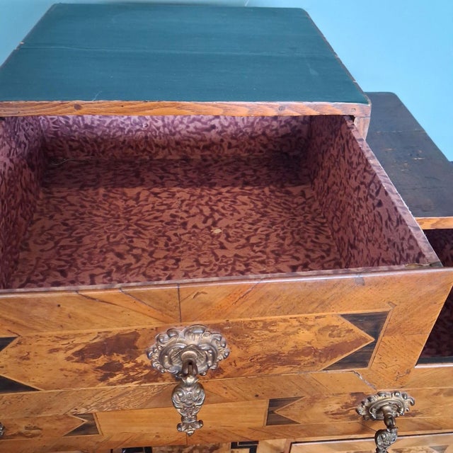 Antique Secretary Desk with Inlays and Drawers For Sale - Image 17 of 18