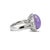 Modern 950 Platinum Gia Type a 10.09ct Purple Jade Halo Diamond Cocktail Ring Pendant, Size 6.75 For Sale - Image 3 of 10
