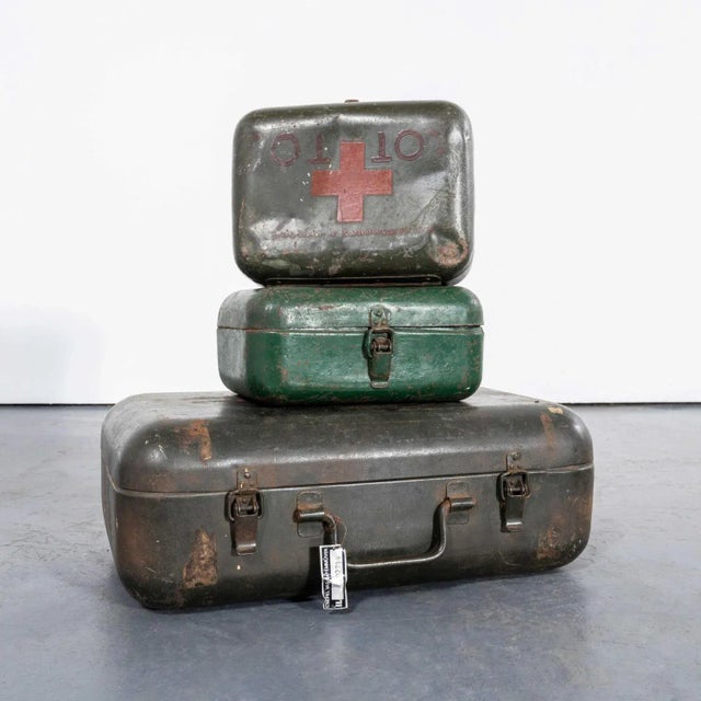Vintage Hungarian Army First Aid Boxes, 1960s, Set of 3 For Sale - Image 3 of 8