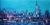 "Nyc Skyline New Yorker Building" Oil Painting on Gallery Wrap Canvas For Sale