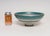1960s Large Teal and Gilt Ceramic "Seta" Pedestal Bowl by Aldo Londi for Bitossi Italy For Sale - Image 5 of 16