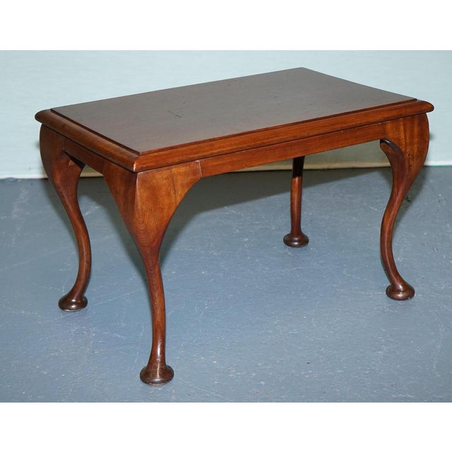 Vintage Harwood Queen Anne Low Table For Sale - Image 3 of 12