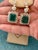 2010s Hydro Emerald Cut Emerald, 7Ct VS Diamond Dangle/Drop Earrings 18 Kt Gold For Sale - Image 5 of 18