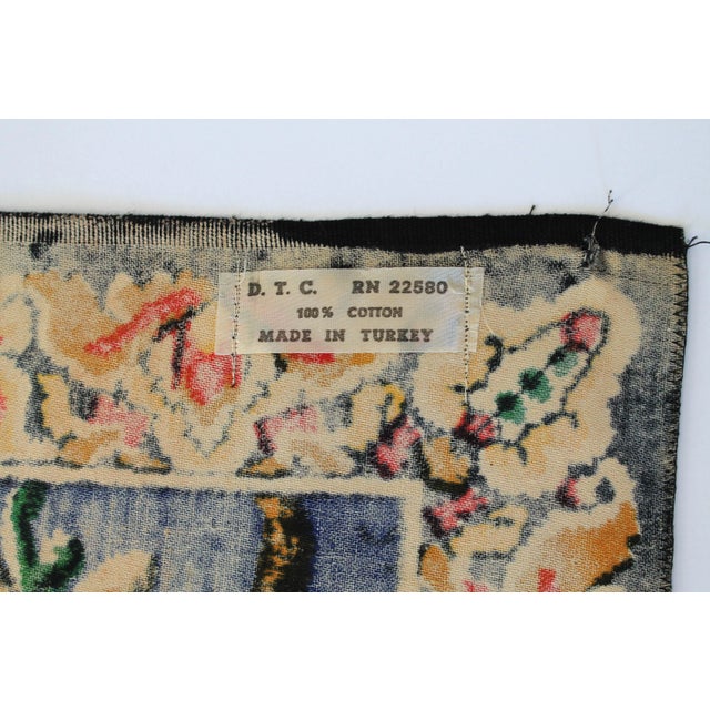 Vintage Turkish Peacock Pattern Tapestry For Sale - Image 10 of 10