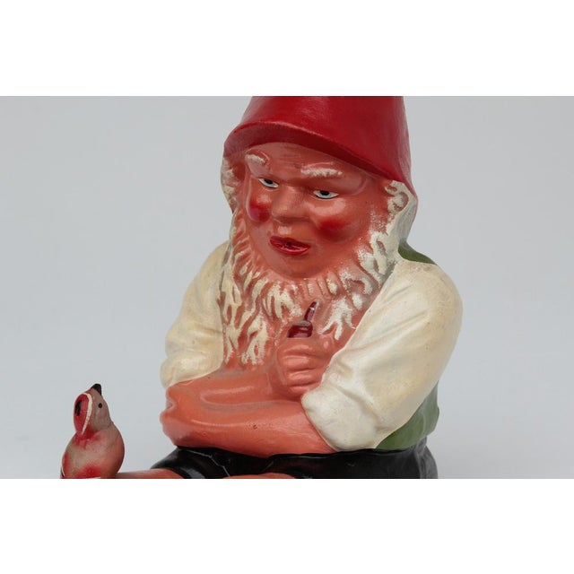 Ceramic Terracotta Garden Gnome from PGH, 1950s For Sale - Image 7 of 10