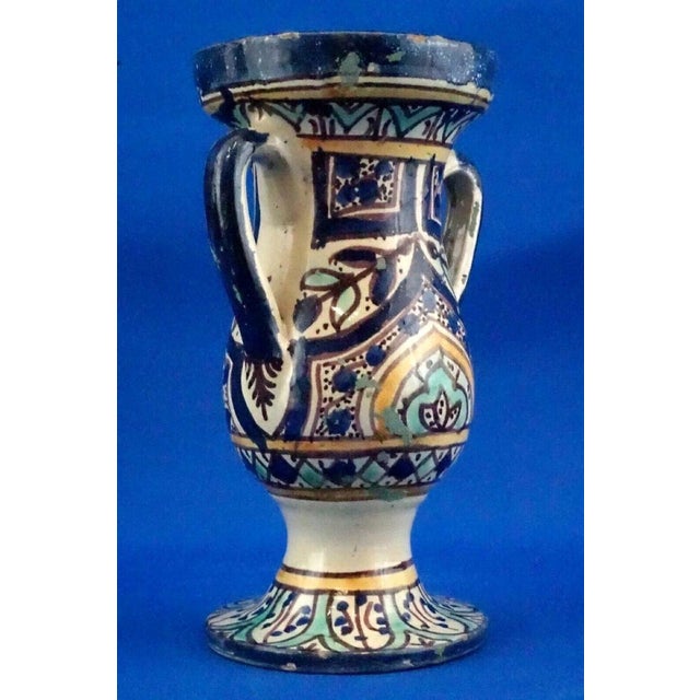 20th Century Ceramic Amphora Vase by Fratelli Kharraz, Tunisia, 1920s For Sale - Image 11 of 18