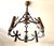 Tan Brutalist Neo-Gothic 4-Light Chandelier, 1950s For Sale - Image 8 of 10