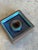 Blue Candleholder Square Stoneware Vibrant Blue Glaze Denmark Mid-Century Modern 1970s For Sale - Image 8 of 10