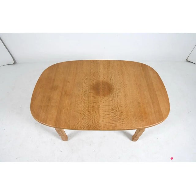 1970s Vintage Danish Oval Oak Dining Table in the Manner of Henning Kjærnulf With Two Leaves For Sale - Image 4 of 9